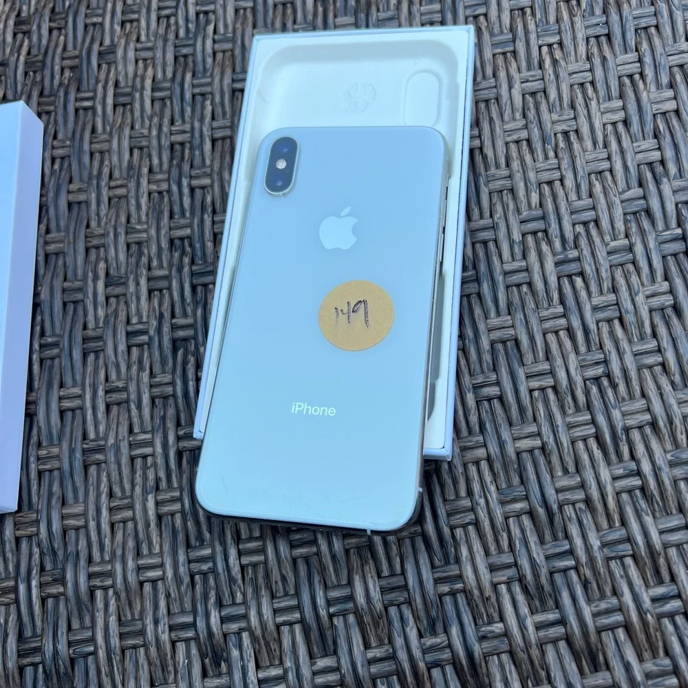 iPhone XS Silver Frame Housing Replacement Apple OEM- Good Condition Small Parts